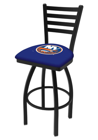 Tienda New York Islanders HBS Silla de asiento con taburete de bar giratorio con respaldo de escalera azul - sporting up