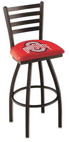 Ohio state buckeyes hbs escalera roja respaldo alto giratorio bar taburete asiento silla - deportivo