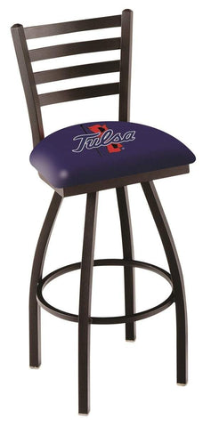 Shop Tulsa Golden Hurricane HBS Ladder Back High Top Swivel Bar Stool Seat Chair - Sporting Up
