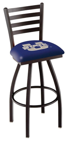 Utah state aggies hbs azul marino escalera respaldo alto giratorio bar taburete asiento silla - sporting up