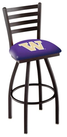 Washington Huskies HBS Purple Ladder Back High Top Swivel Bar Stool Seat Chair - Sporting Up