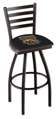 Western Michigan Broncos HBS Ladder Back High Top Swivel Bar Stool Seat Chair - Sporting Up