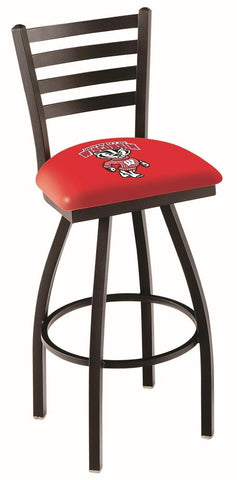 Wisconsin Badgers HBS Badger Ladder Back High Top Swivel Bar Stool Seat Chair - Sporting Up