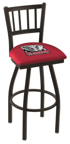 Alabama crimson tide hbs rojo "cárcel" respaldo alto giratorio bar taburete asiento silla - sporting up