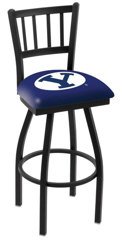Shop BYU Cougars HBS Navy "Jail" Back High Top Swivel Bar Stool Seat Chair - Sporting Up