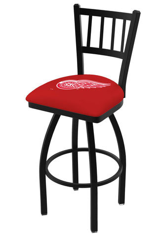 Detroit Red Wings HBS Red "Jail" Back High Top Swivel Bar Stool Seat Chair - Sporting Up