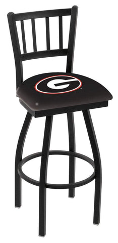 Georgia Bulldogs HBS „G“ „Jail“ Barhocker mit hoher Rückenlehne und drehbarem Sitz – sportlich