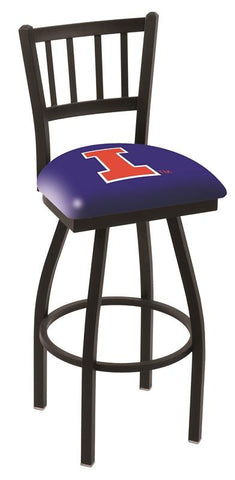 Illinois Fighting Illini HBS "Jail" Back High Top Swivel Bar Stool Seat Chair - Sporting Up