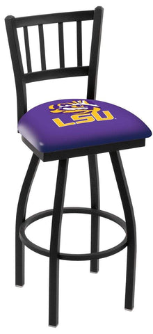 Shop LSU Tigers HBS Purple "Jail" Back High Top Swivel Bar Stool Seat Chair - Sporting Up