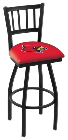 Louisville Cardinals HBS "Jail" Back High Top Swivel Bar Stool Seat Chair - Sporting Up