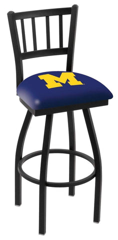 Michigan wolverines hbs "fängelse" rygg hög topp vridbar barstol stol stol - sportig upp
