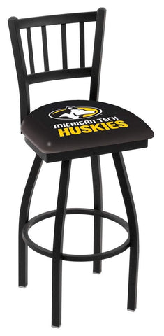 Shop Michigan Tech Huskies HBS "Jail" Back High Top Swivel Bar Stool Seat Chair - Sporting Up