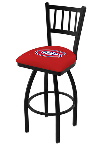 Montreal canadiens hbs röd "fängelse" rygg hög topp vridbar barstol stol stol - sportig upp