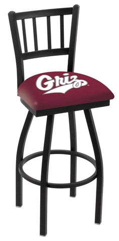 Montana Grizzlies HBS Red "Jail" Back High Top Swivel Bar Stool Seat Chair - Sporting Up