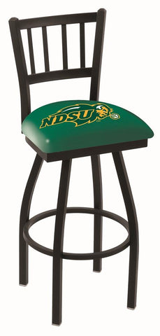 North Dakota State Bison HBS Green "Jail" Back Swivel Bar Stool Seat Chair - Sporting Up