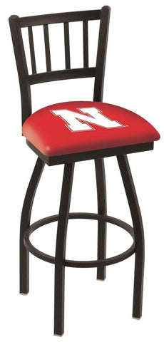 Nebraska cornhuskers hbs "fängelse" rygg hög topp vridbar barstol stol stol - sportig upp