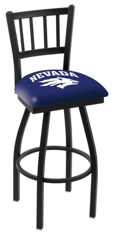 Nevada Wolfpack HBS Navy "Jail" Back High Top Swivel Bar Stool Seat Chair - Sporting Up