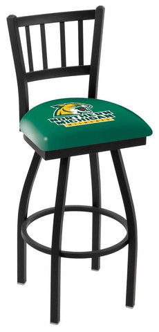 Northern Michigan Wildcats HBS "Jail" Back High Top Swivel Bar Stool Seat Chair - Sporting Up
