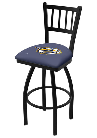 Nashville Predators HBS Navy "Jail" Back High Top Swivel Bar Stool Seat Chair - Sporting Up