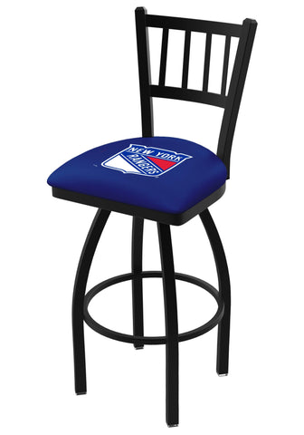 New York Rangers HBS Blue „Jail“ Barhocker mit hoher Rückenlehne und drehbarem Sitz – sportlich