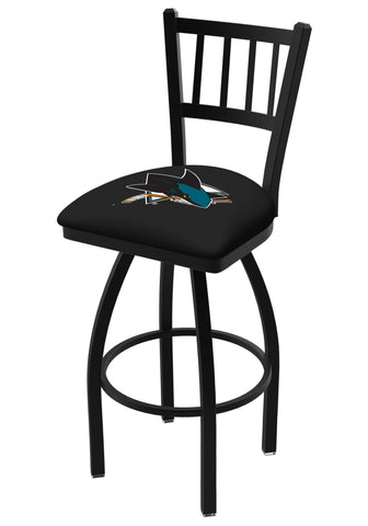 San Jose Sharks HBS "Jail" Back High Top Swivel Bar Stool Seat Chair - Sporting Up