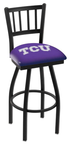 Shop TCU Horned Frogs HBS Purple "Jail" Back High Top Swivel Bar Stool Seat Chair - Sporting Up