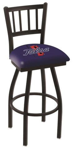 Tulsa Golden Hurricane HBS "Jail" Back High Top Swivel Bar Stool Seat Chair - Sporting Up