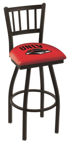 Unlv rebels hbs silla de asiento con taburete de bar giratorio con respaldo alto y respaldo rojo "cárcel" - sporting up