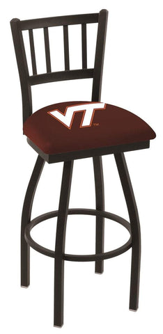 Virginia Tech Hokies HBS roter „Jail“-Rücken-Barhocker mit hoher Rückenlehne und drehbarem Sitz – sportlich