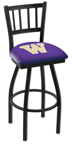 Shop Washington Huskies HBS Purple "Jail" Back High Top Swivel Bar Stool Seat Chair - Sporting Up