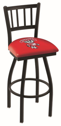 Wisconsin Badgers HBs Badger "cárcel" respaldo alto giratorio bar taburete asiento silla - deportivo