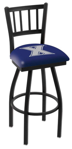 Shop Xavier Musketeers HBS Navy "Jail" Back High Top Swivel Bar Stool Seat Chair - Sporting Up