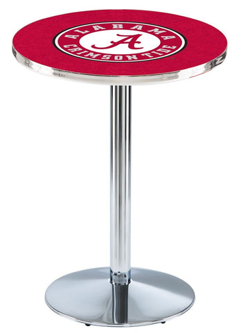 Alabama Crimson Tide Holland Bar Stool Co. Chrome "A" Logo Bar Pub Table - Sporting Up