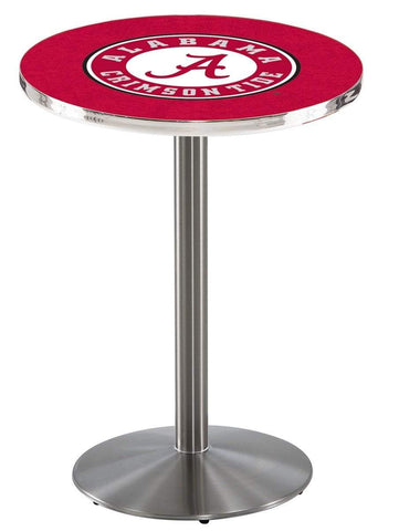 Alabama Crimson Tide Holland Barhocker Co. Kneipentisch aus Edelstahl mit „A“-Logo – sportlich