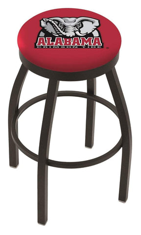 Alabama Crimson Tide HBS svart svängbar barstol med röd kudde - Sporting Up