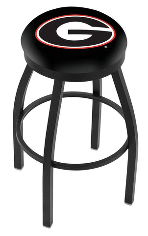 Handla Georgia Bulldogs HBS "G" Logotyp Svart svängbar barstol med kudde - Sporting Up