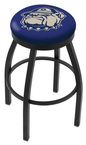 Tabouret de bar pivotant noir Georgetown Hoyas HBS avec coussin bleu - Sporting Up