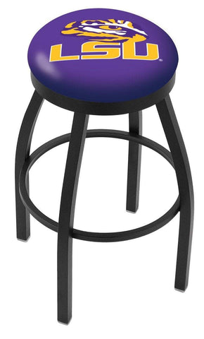 Boutique Tabouret de bar pivotant noir LSU Tigers HBS avec coussin violet - Sporting Up