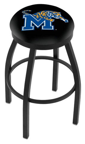 Memphis Tigers HBS Black Swivel Bar Stool with Cushion - Sporting Up