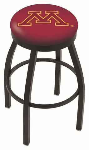 Minnesota Golden Gophers HBS svart svängbar barstol med rödbrun kudde - Sporting Up
