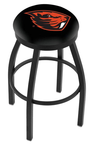 Tabouret de bar pivotant noir avec coussin HBS des Beavers de l'Oregon State - Sporting Up