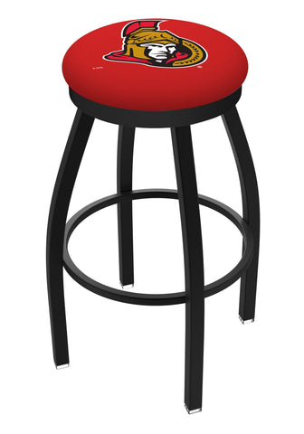 Compre taburete de bar giratorio negro Ottawa Senators HBS con cojín rojo - Sporting Up