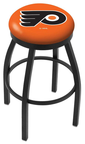 Tabouret de bar pivotant noir HBS des Flyers de Philadelphie avec coussin orange - Sporting Up