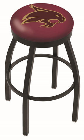 Handla Texas State Bobcats HBS svart svängbar barstol med rödbrun kudde - Sporting Up
