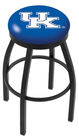 Kentucky Wildcats HBS "UK" Svart vridbar barstol med blå kudde - Sporting Up