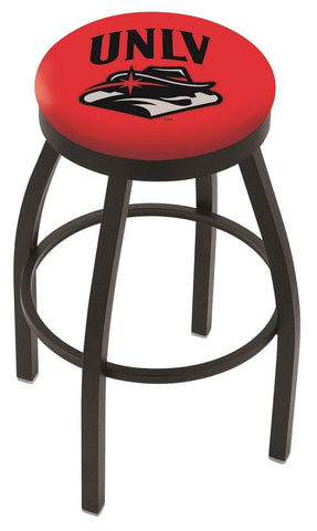 Tabouret de bar pivotant noir UNLV Rebels HBS avec coussin rouge - Sporting Up