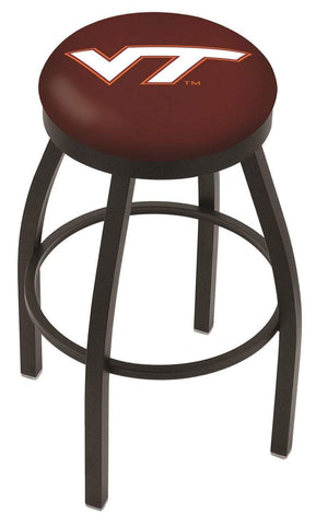 Virginia Tech Hokies HBS Svart vridbar barstol med rödbrun kudde - Sporting Up