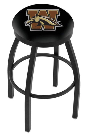 Magasinez le tabouret de bar pivotant noir HBS des Broncos de Western Michigan avec coussin - Sporting Up