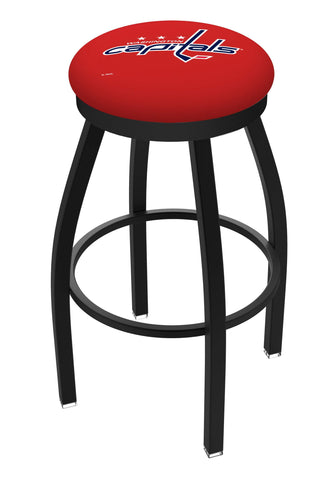 Compre taburete de bar giratorio negro HBS de los Washington Capitals con cojín rojo - Sporting Up