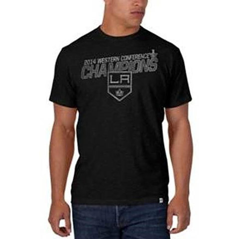 Schwarzes T-Shirt der Marke Los Angeles La Kings 2014 Western Conference Champions 47 – sportlich